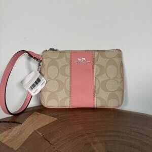 BNWT Y2K Coach Leather Corner Zip Strap Wallet